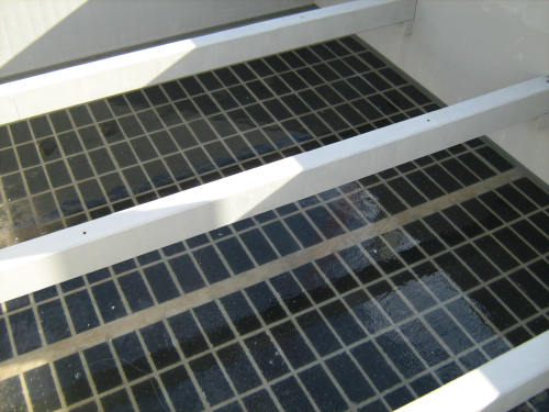 A typical TETRA LP Block dual parallel lateral filter floor installation