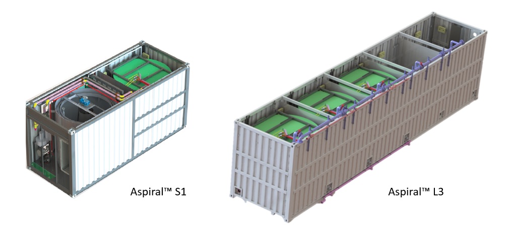 The modular Aspiral system is designed for small- to medium-sized installations.