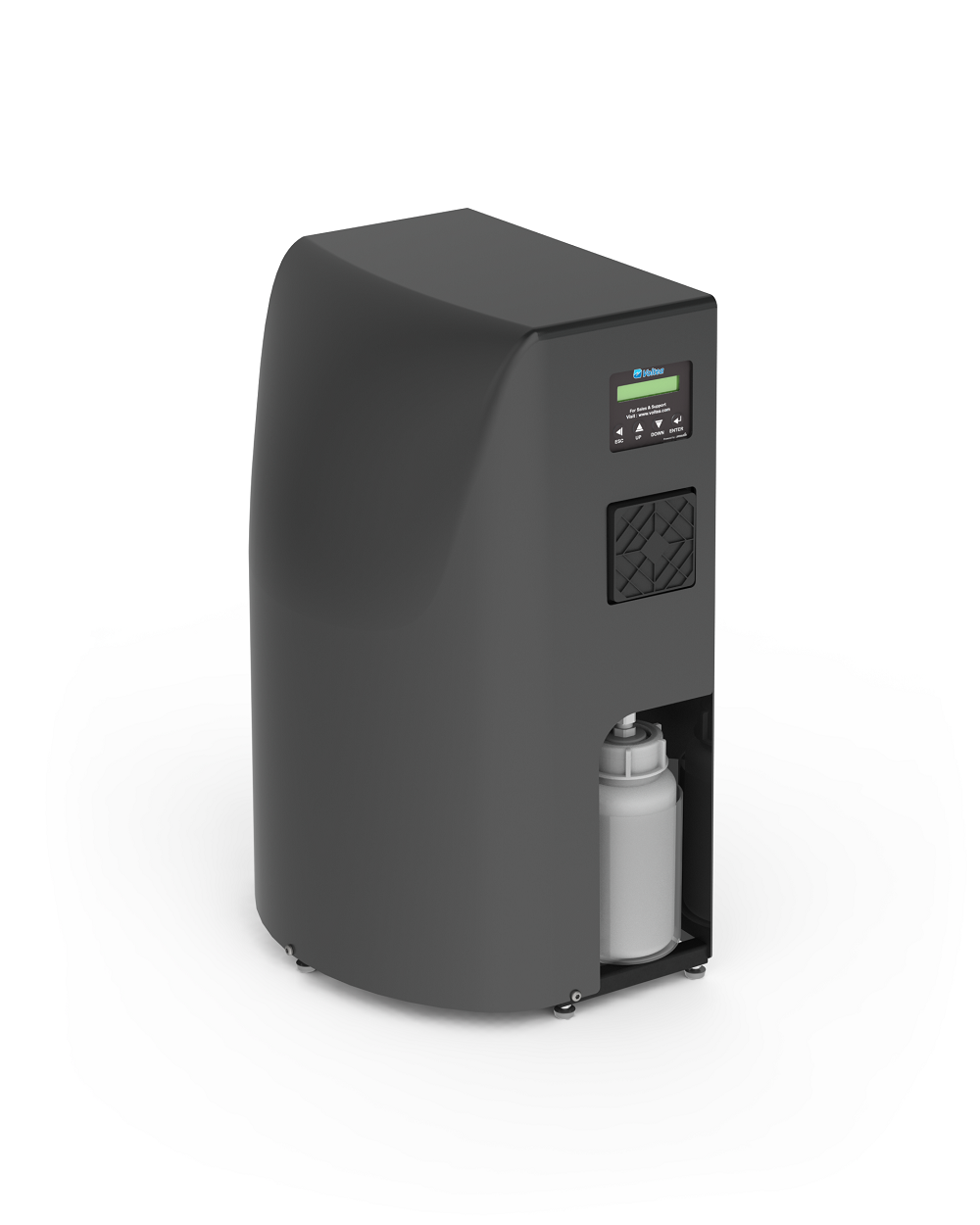 Voltea's point-of-use system, DiUse, monitors incoming water quality and “tunes” water in real time to the ideal mineral content.