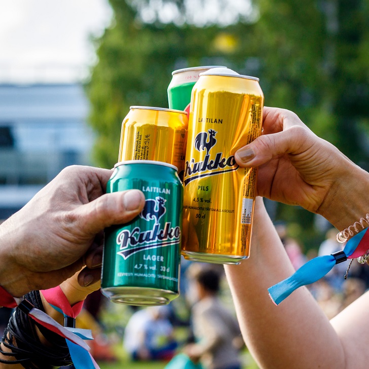 Kukko dealcoholised beer from Laitilan Oy brewery has kept its flavour close to the original using GEA’s AromaPlus technology. (Image: Laitilan Oy)