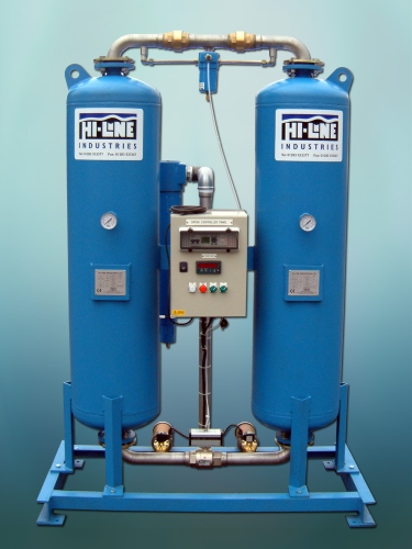 HPS (heatless pressure swing) adsorption dryers for compresed air, from Hi-Line Industries