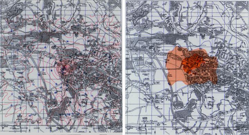 Figure 2: Isopleth showing reduction in impact following abatement.