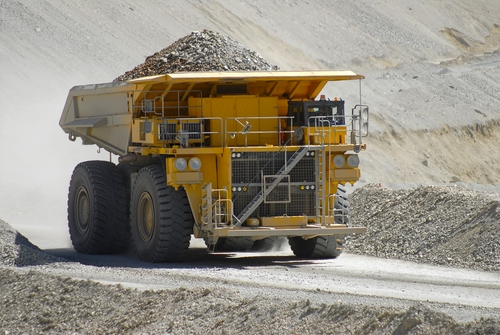 Truck transporting copper ore