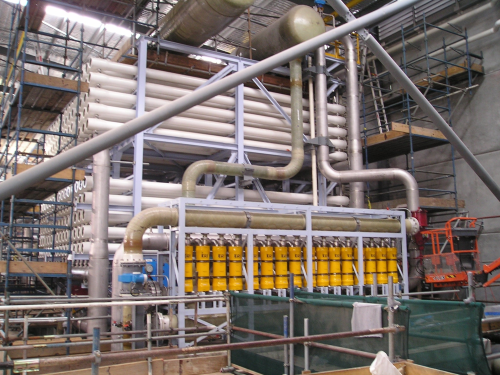 Figure 2: The energy recovery system of the Kwinana seawater desalination plant.