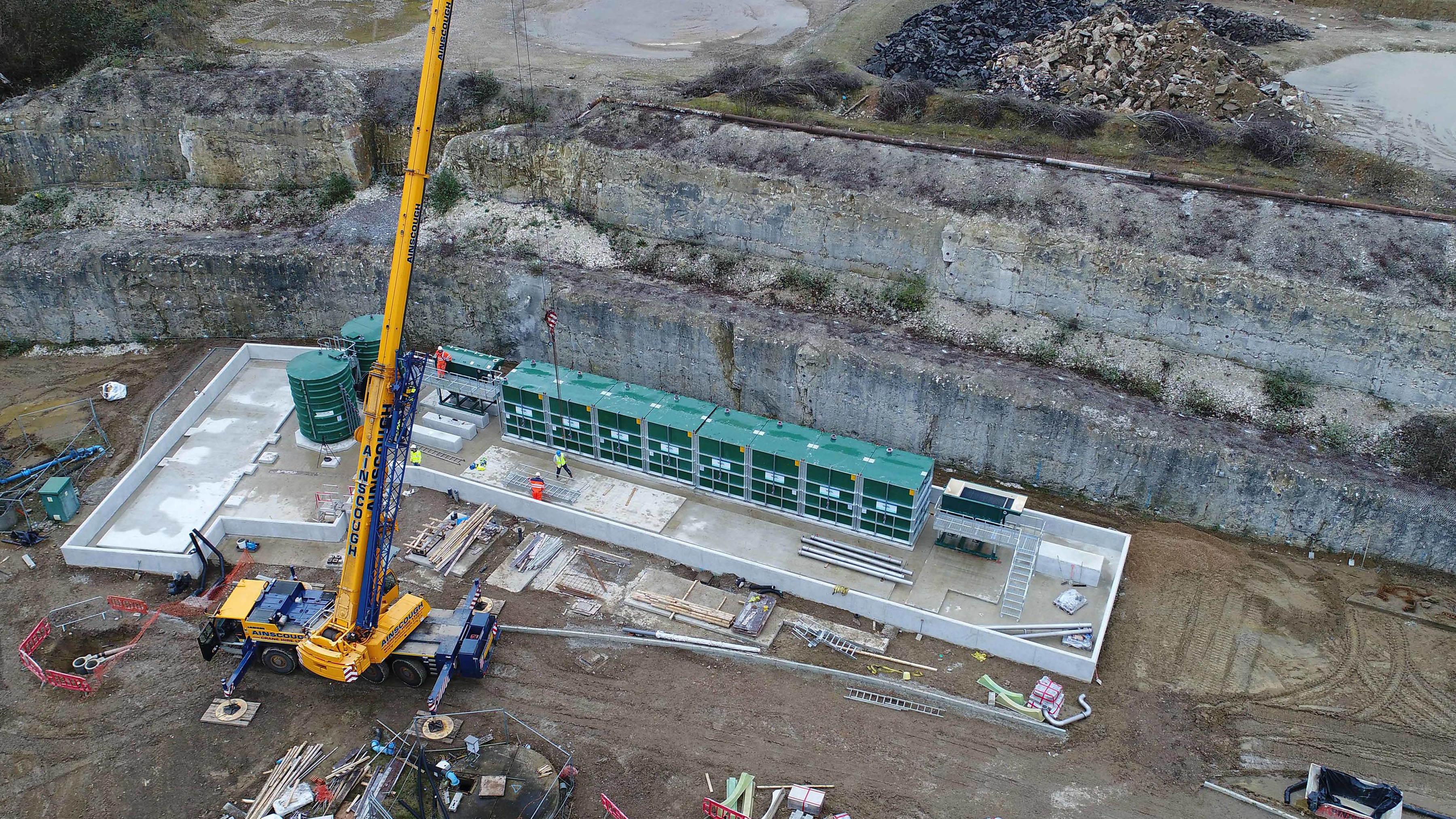 The sludge tank is installed at Ebbsfleet.