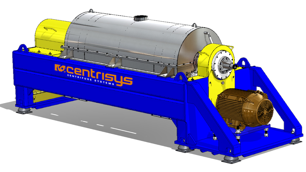 A Centrisys THK350 sewage sludge thickener.