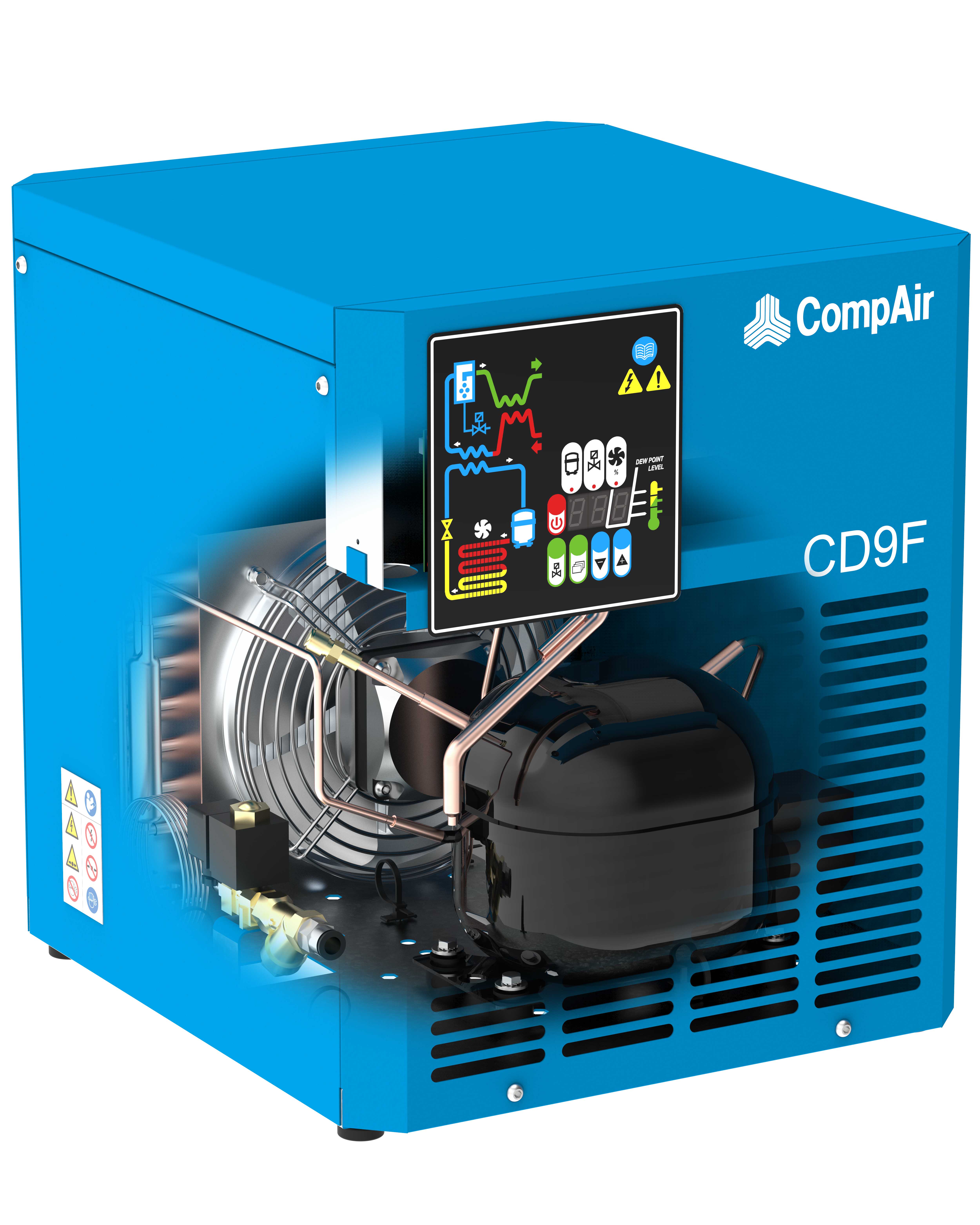 The new CD refrigerant dryer range from CompAir offers flow rates of to 191.67 m3/min.