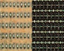 The dirt-holding capacity of the MINIMESH RPD HIFLO-S filter cloth (left) allows for longer backflushing intervals. Backflushing the filter easily purges contaminants (right) as they don't physically enter the filter cloth.