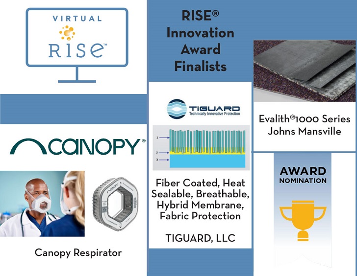 Virtual RISE conference attendees include technology scouts and product developers in the nonwoven/engineered fabrics industry seeking new developments to advance their businesses.