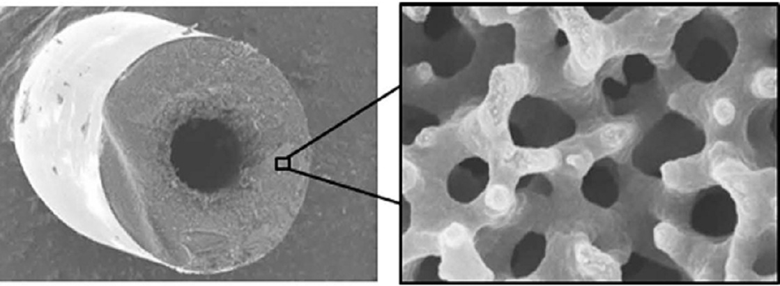 The fibre can be used as a support layer to make advanced membranes used in greenhouse gas separation and hydrogen production lighter and more compact.