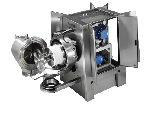 Heinkel USA's HF & F model centrifuges incorporate inverting filter technology, thin cake filtering, and PAC direct contact drying.