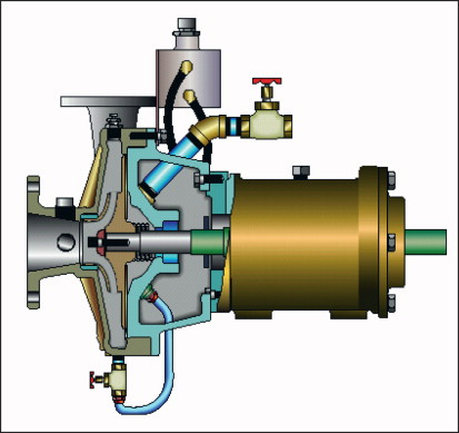 Figure 2b: Cutaway of Brise DGF pump unit (Courtesy of Siemens Water).
