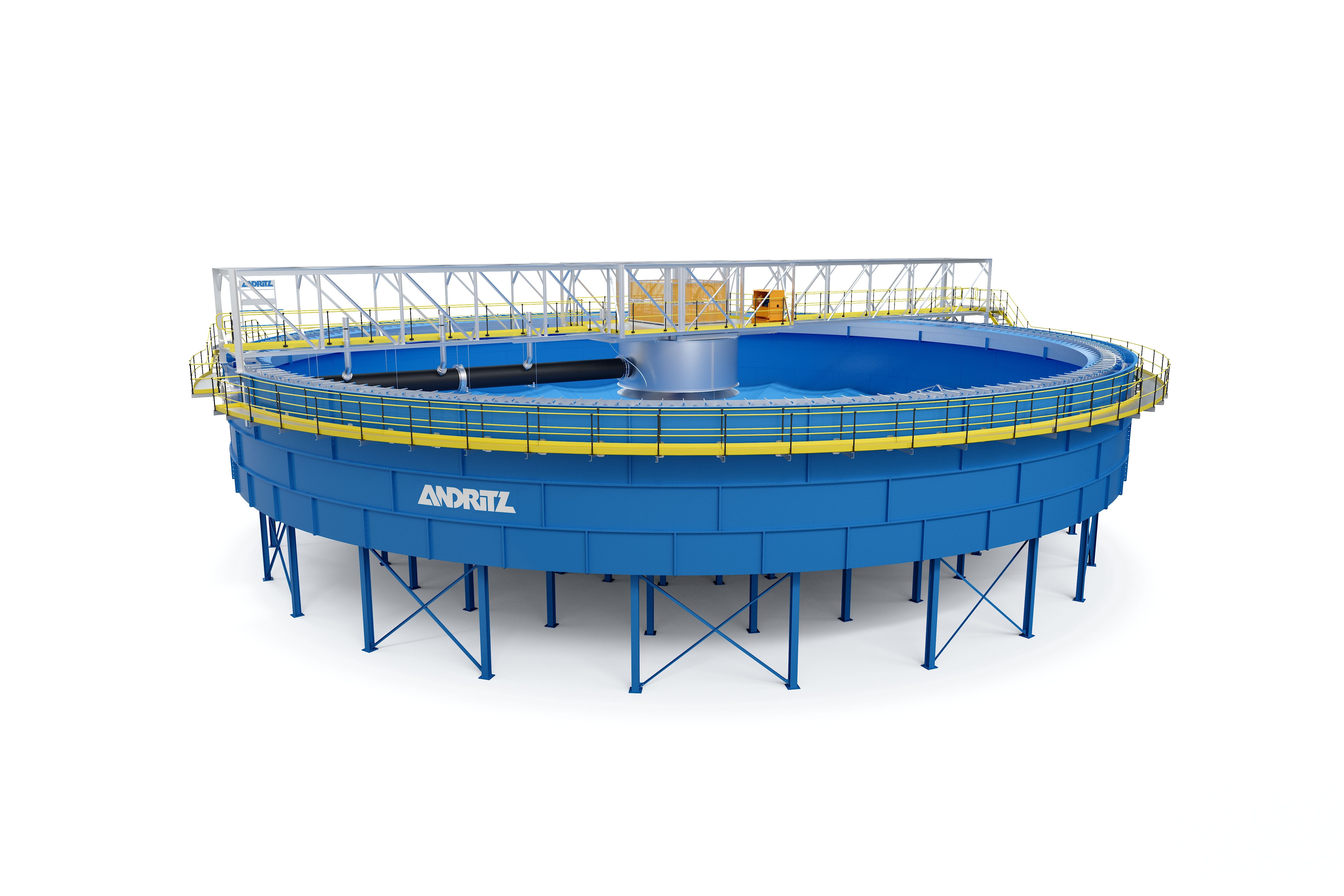 The EvoLute NT dilution system uses the overflow liquid from the thickener to dilute incoming slurries or suspensions to the optimum solid-liquid ratio. (Image: Andritz)