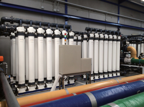 The DOW IntegraPac ultrafiltration modules.