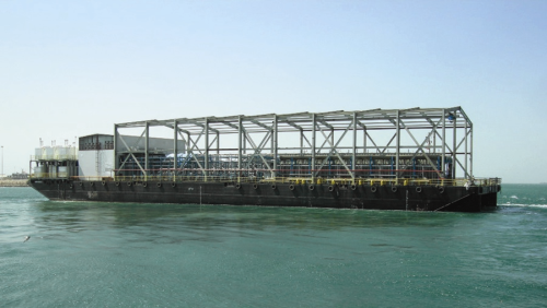 The Shoabia Barge Sea Water Reverse Osmosis plant
