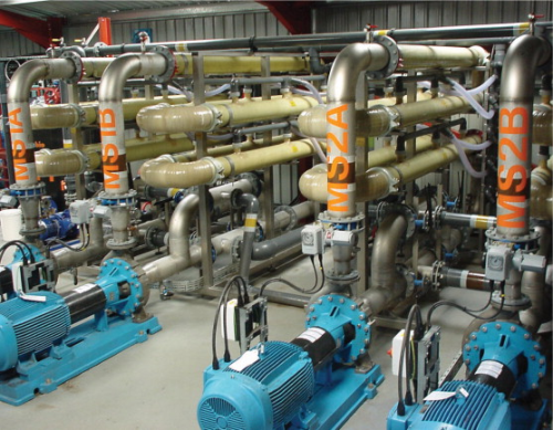 Figure 3. The UF membrane system of the original ‘first generation’ AMBR at Kanes Foods.