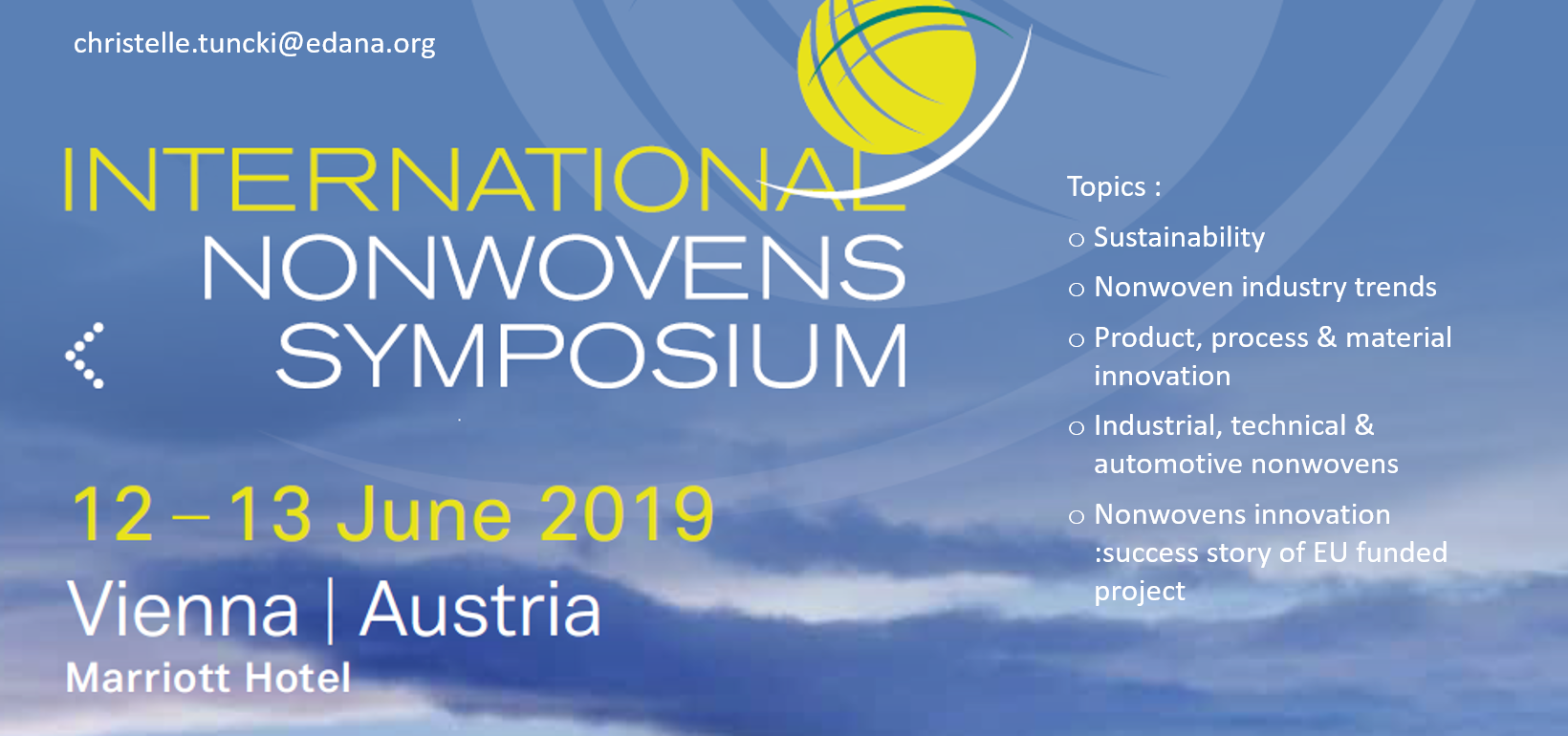 Sustainability is the focus for EDANA’S International Nonwovens Symposium.