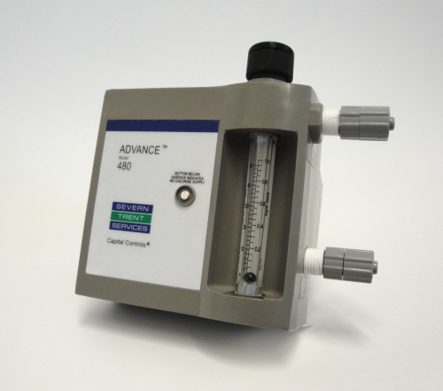 The Capital Controls Model 480 gas chlorinator.