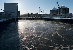 The sewage treatment plant in Svenljunga,  Sweden.