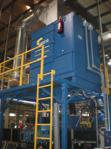 An installed DFC Dust Collector from Clean Air America.
