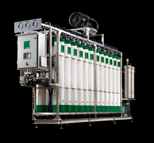 MANN+HUMMEL ultra filtration equipment with a performance of 50 m³/h. Typical uses are the filtration of ground or surface water in drinking water and industrial process water applications.